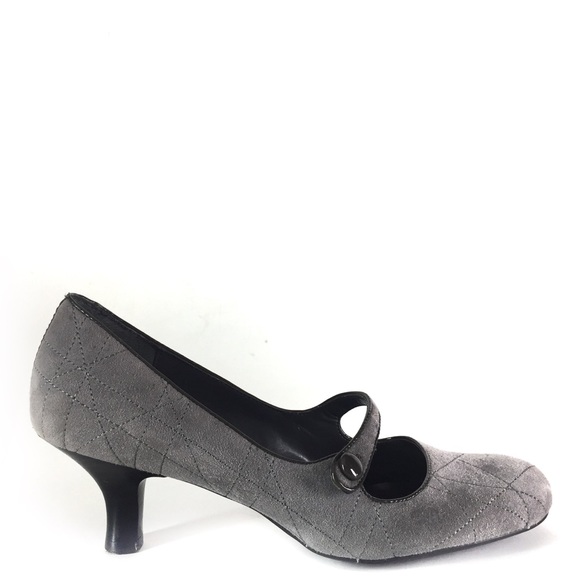 Franco Sarto Shoes - Grey Kitten Heel Round Toe Sz 8.5